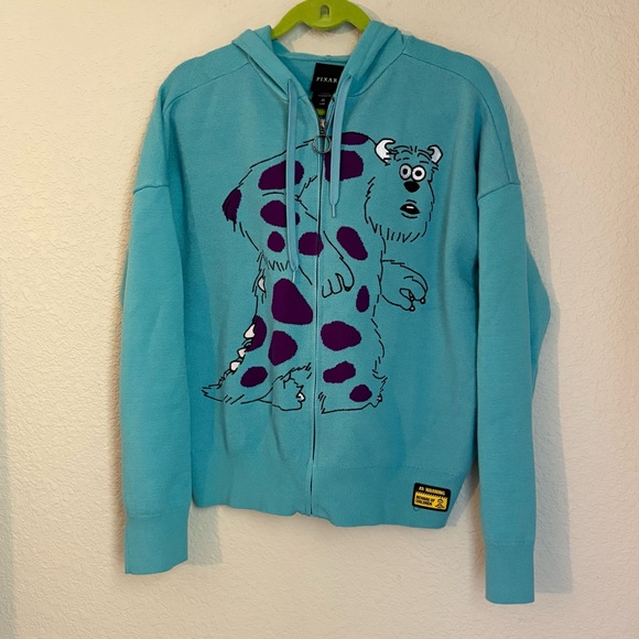 Pixar Jackets & Blazers - NWT Disney Pixar Monsters, Inc. Solly Women's Knit Zippered Hoodie Jacket XL